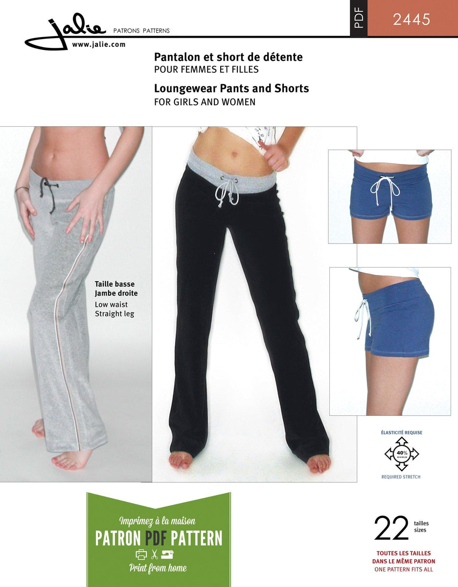 Low Rise Pants Pattern Digital PDF Sewing Pattern Wide Leg Pants Pattern Yoga  Pants Pattern Flowy Loungewear Pants Pattern beginner 