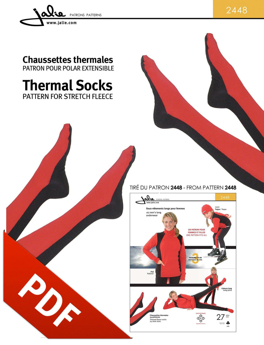 Sewing Pattern Jalie 2448 - Stretch Thermal Socks