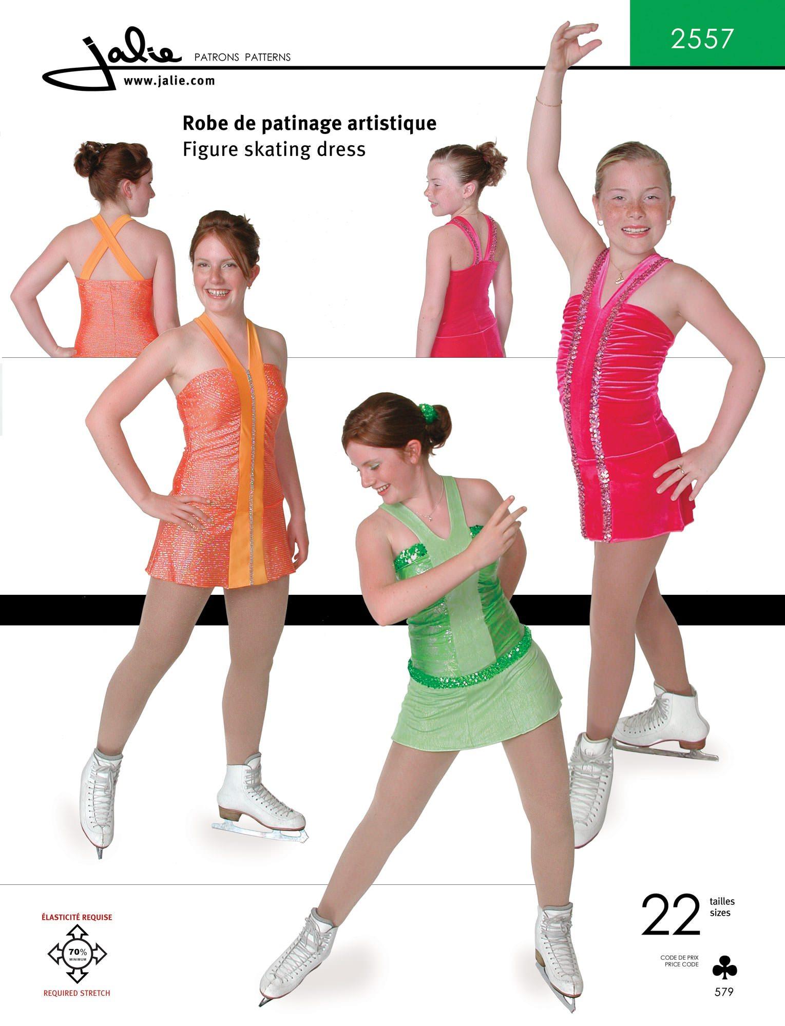 Jalie 2557 - Skating Dress with Ruching at Center Front (pattern cover)