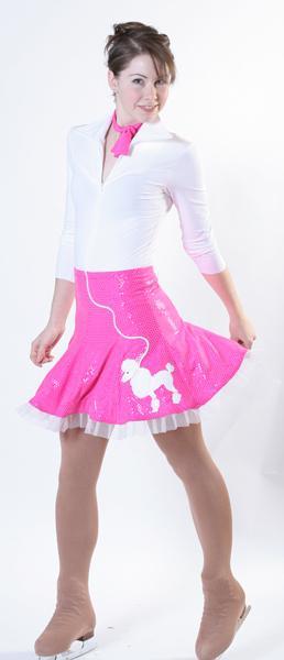 Jalie 2681 Short Trumpet Skirt with Tulle at hem, worn with 2677 bodysuit