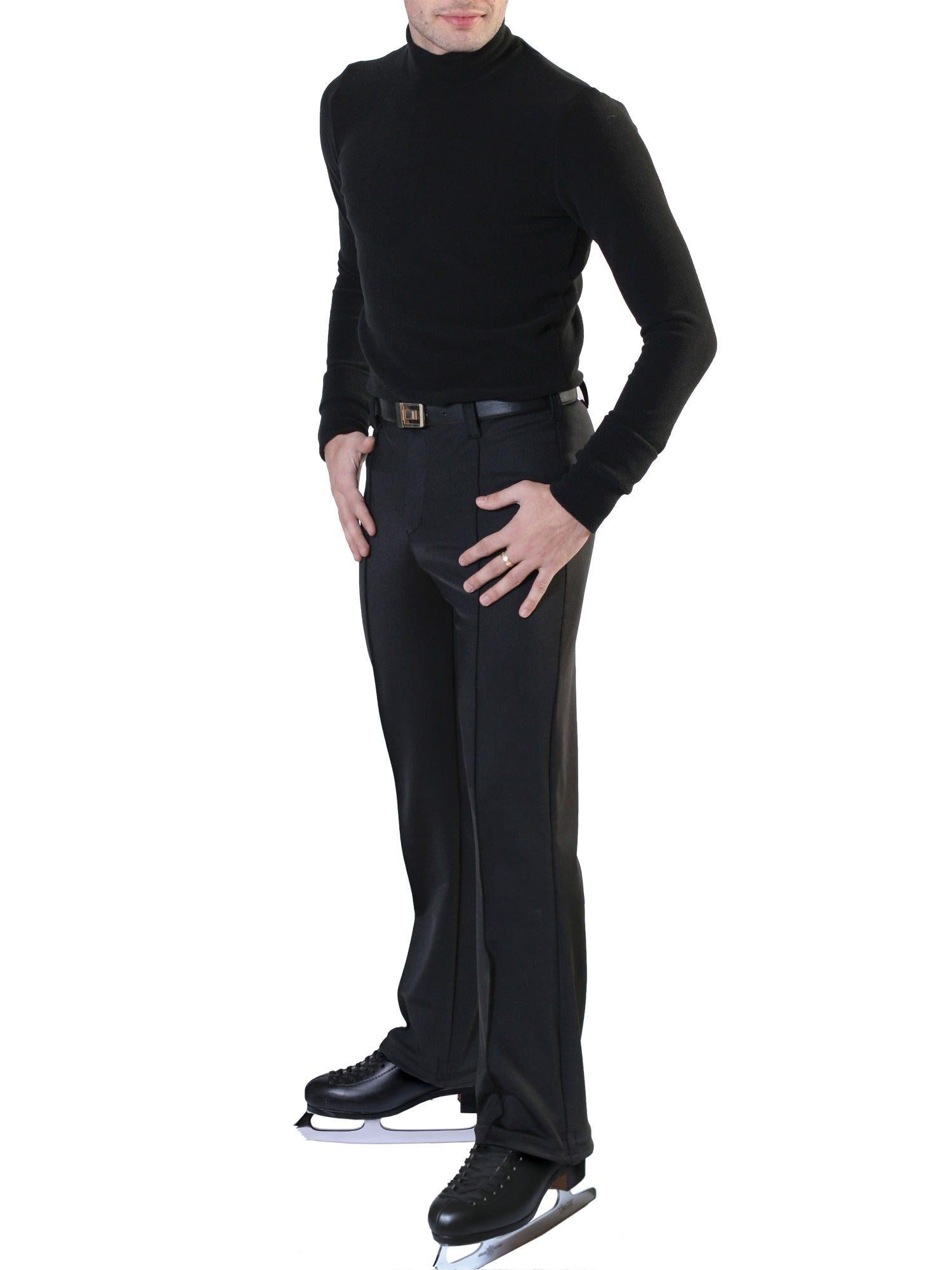 Jalie 2803 - Stretch skating pants shown with stretch fleece bodyshirt