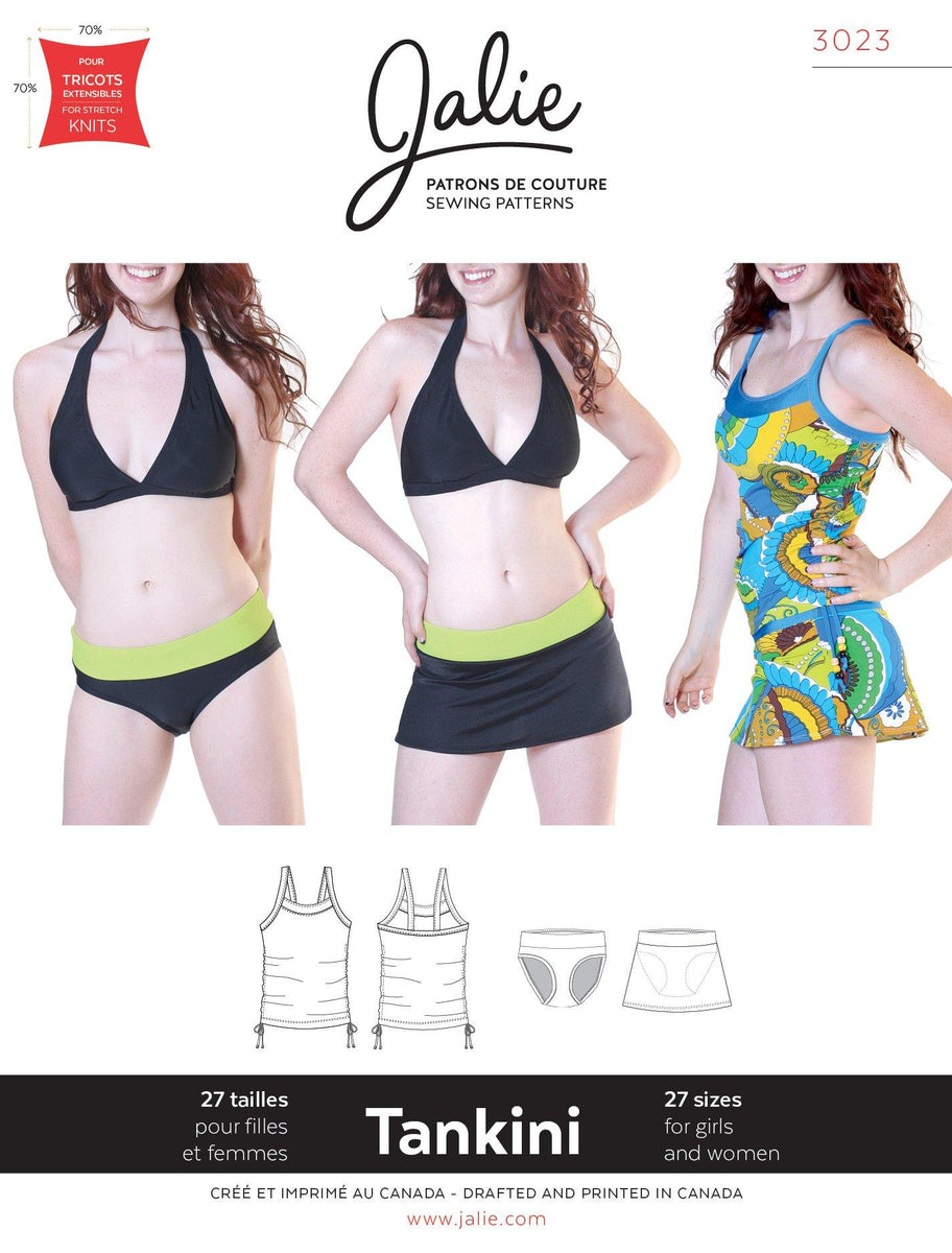Sewing Pattern Jalie 3023 Tankini Skirtini (with swim skirt)