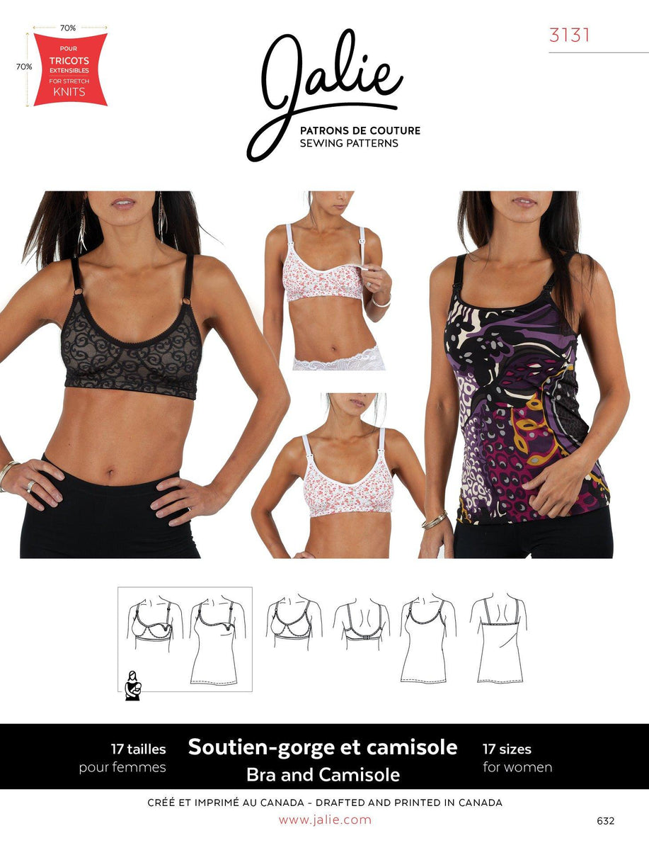 Sewing Pattern Jalie 3886 - JULIA Camisole, bralette and panties