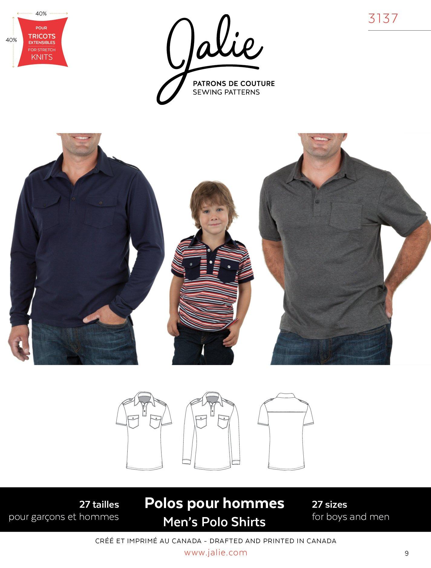 3137 // Polo Shirts for Boys and Men - Jalie