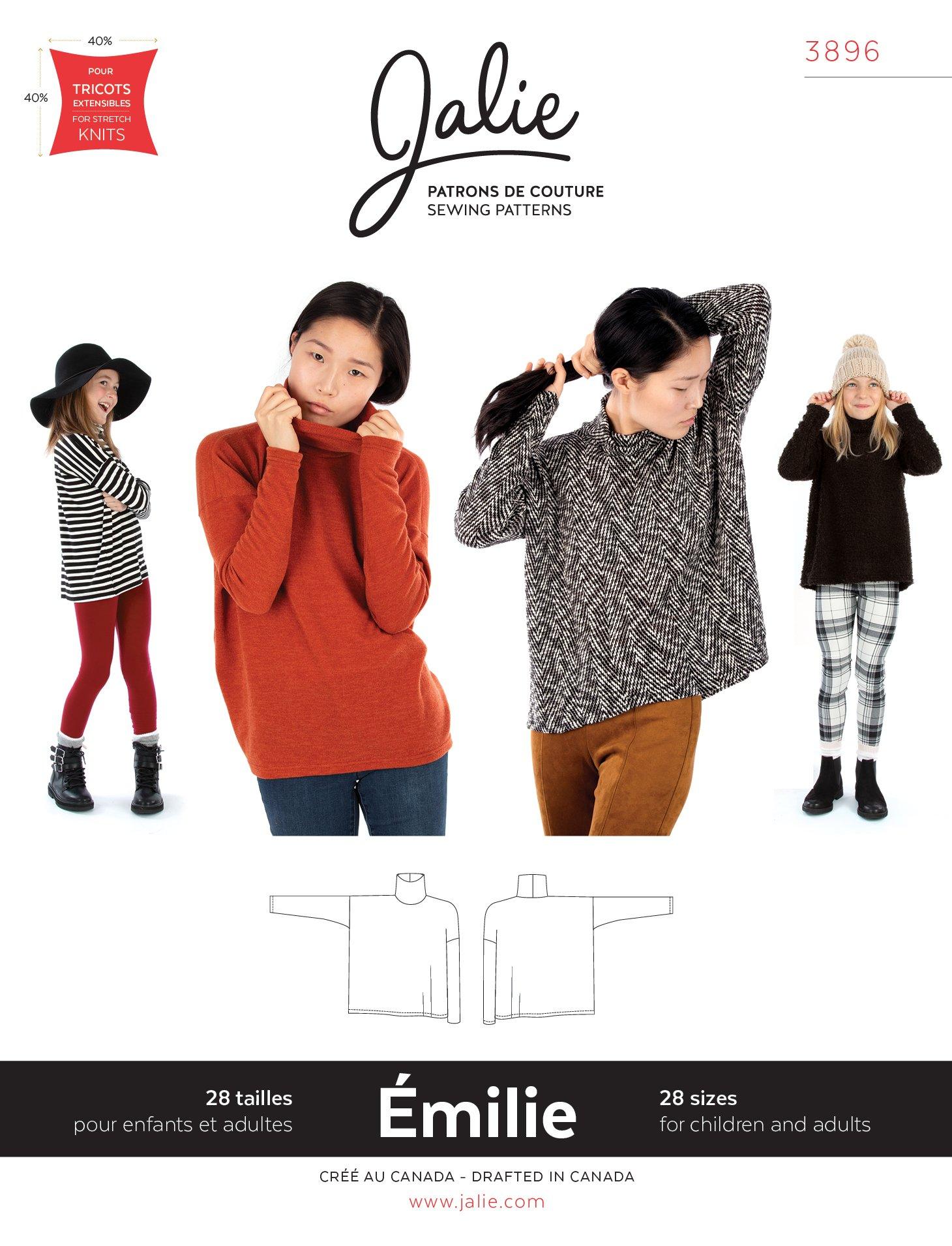 3896 // ÉMILIE Sweater (free PDF pattern) - Jalie