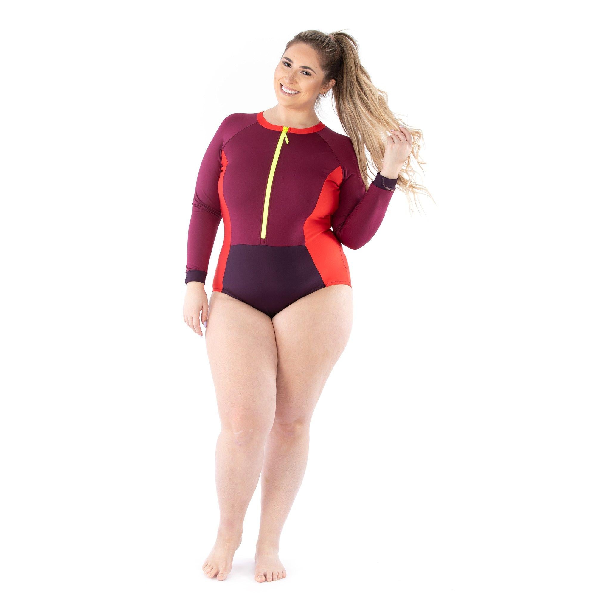 4013 // ZOE Long-Sleeve Rashguard Swimsuit - Jalie