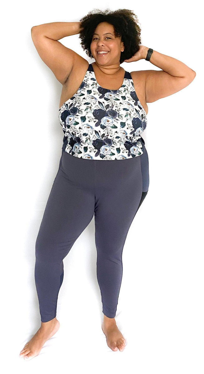 JWZUY Women's Lace Stitching Side High Waist Leggings Skinny Workout Yoga  Pants Black S 