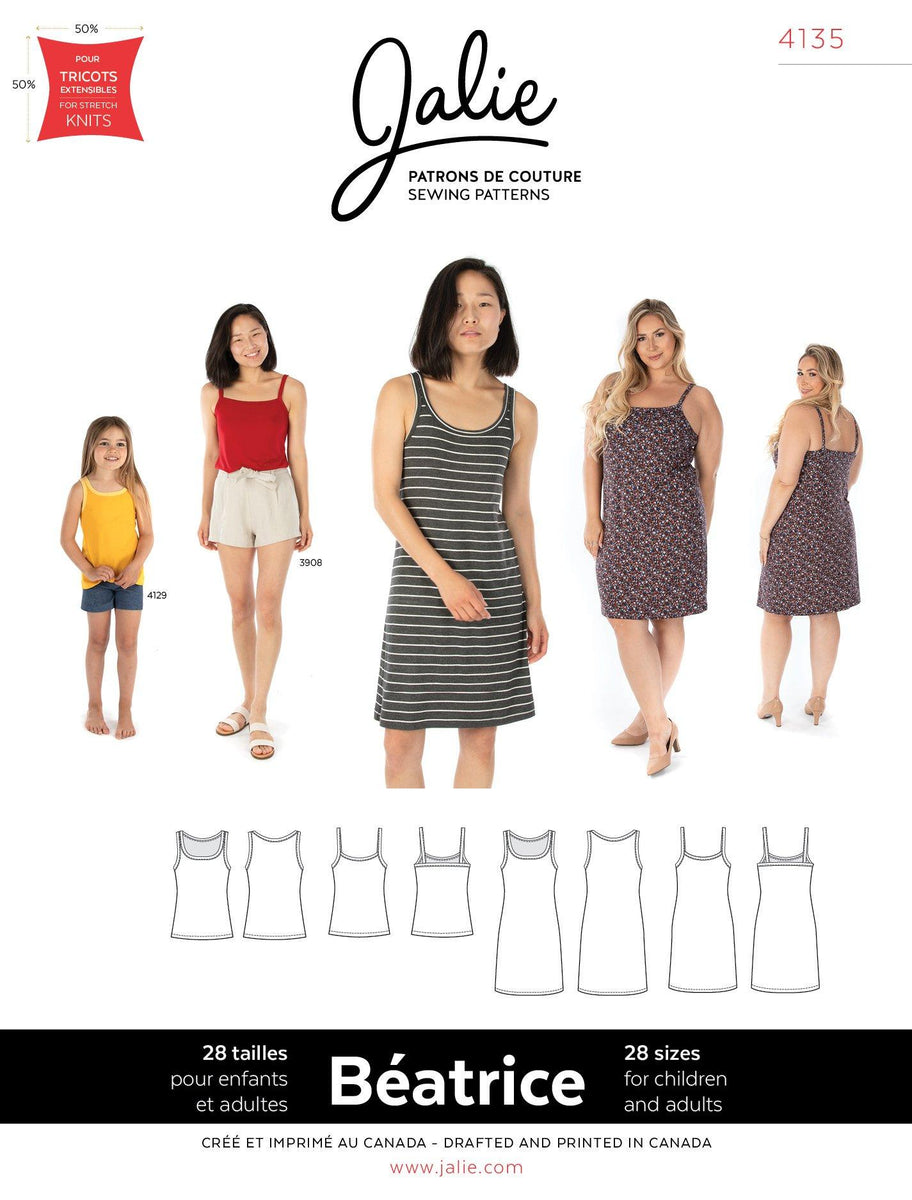 Sewing Pattern Jalie 3463 - Anne-Marie Tanks and Dress
