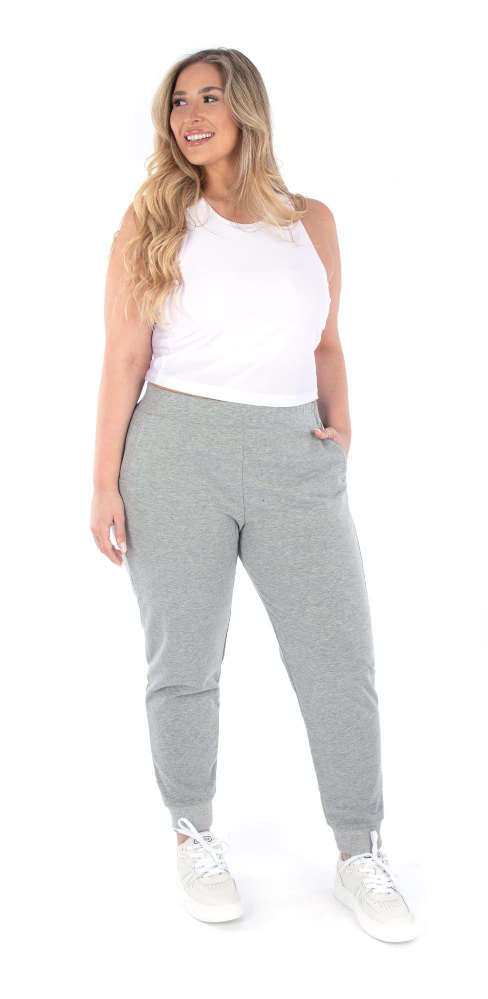Grey zoom joggers with Audrey cropped tank