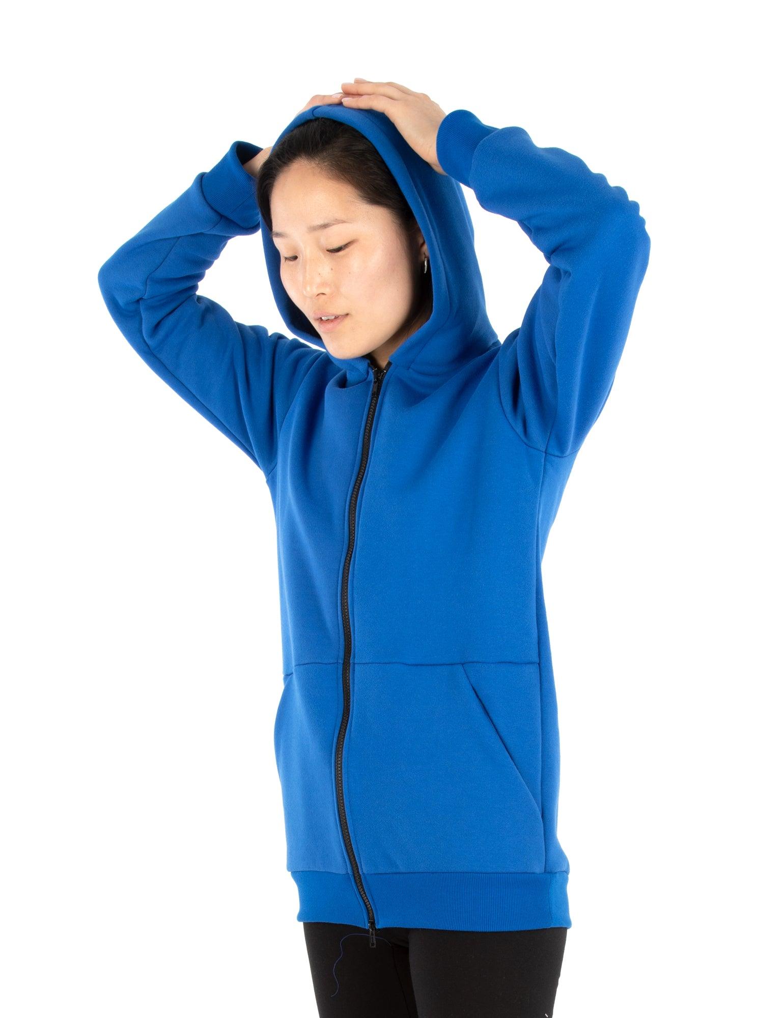 Danaelle hoodie in blue sweatshirt fleece