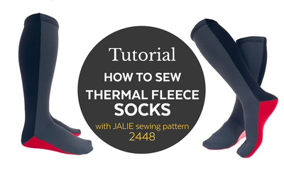 2448 // How to sew Thermal Fleece Socks  / Video tutorial