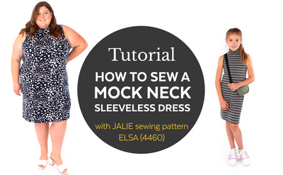 4460 // How to sew a Mock Neck Sleeveless Dress   / Video tutorial