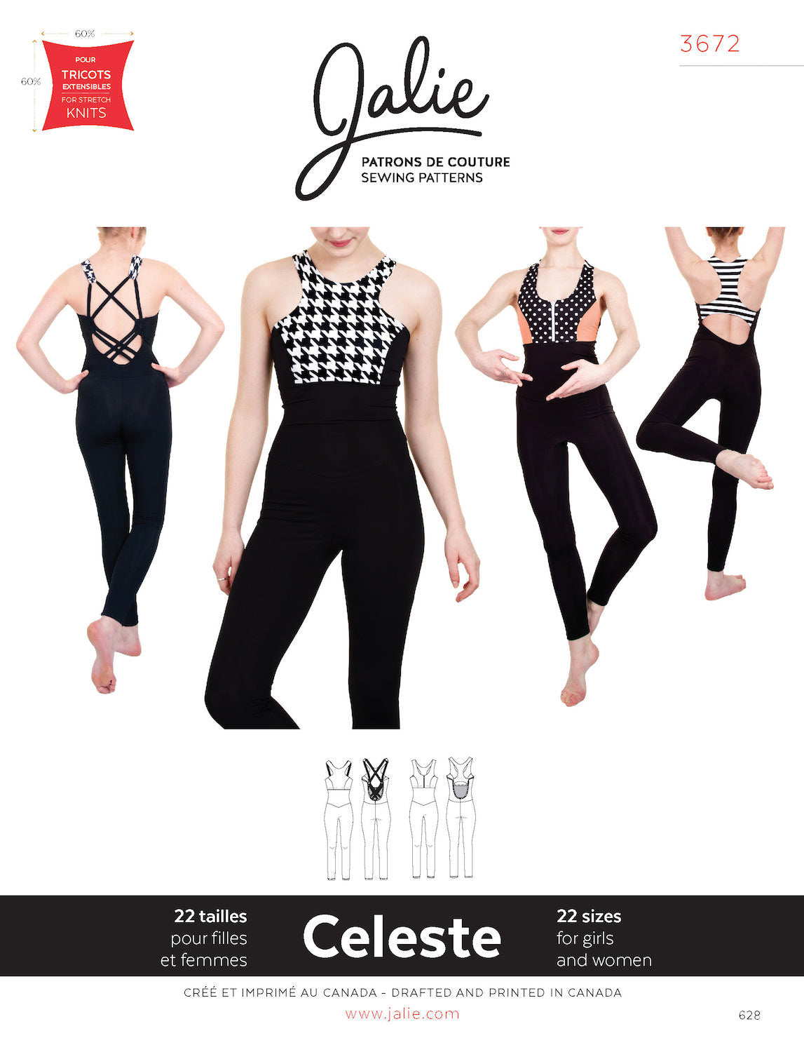Sewing Pattern Jalie 2563 - Sports Bra and Short Tights