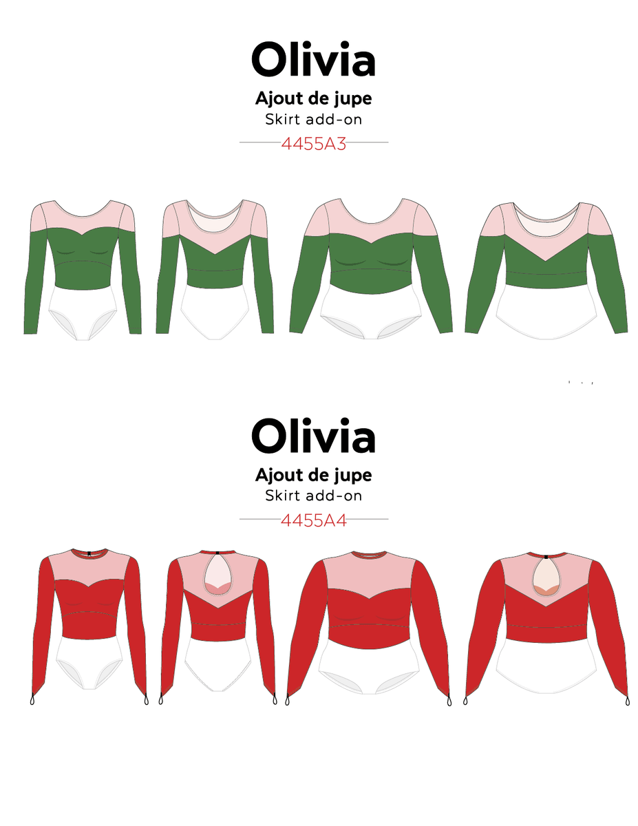 Bodice expansion pack for the Olivia skating dress pattern (extra) – Jalie