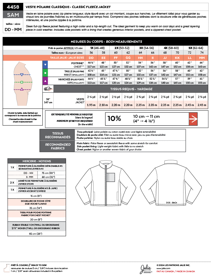 4458 // SAM - Veste polaire classique