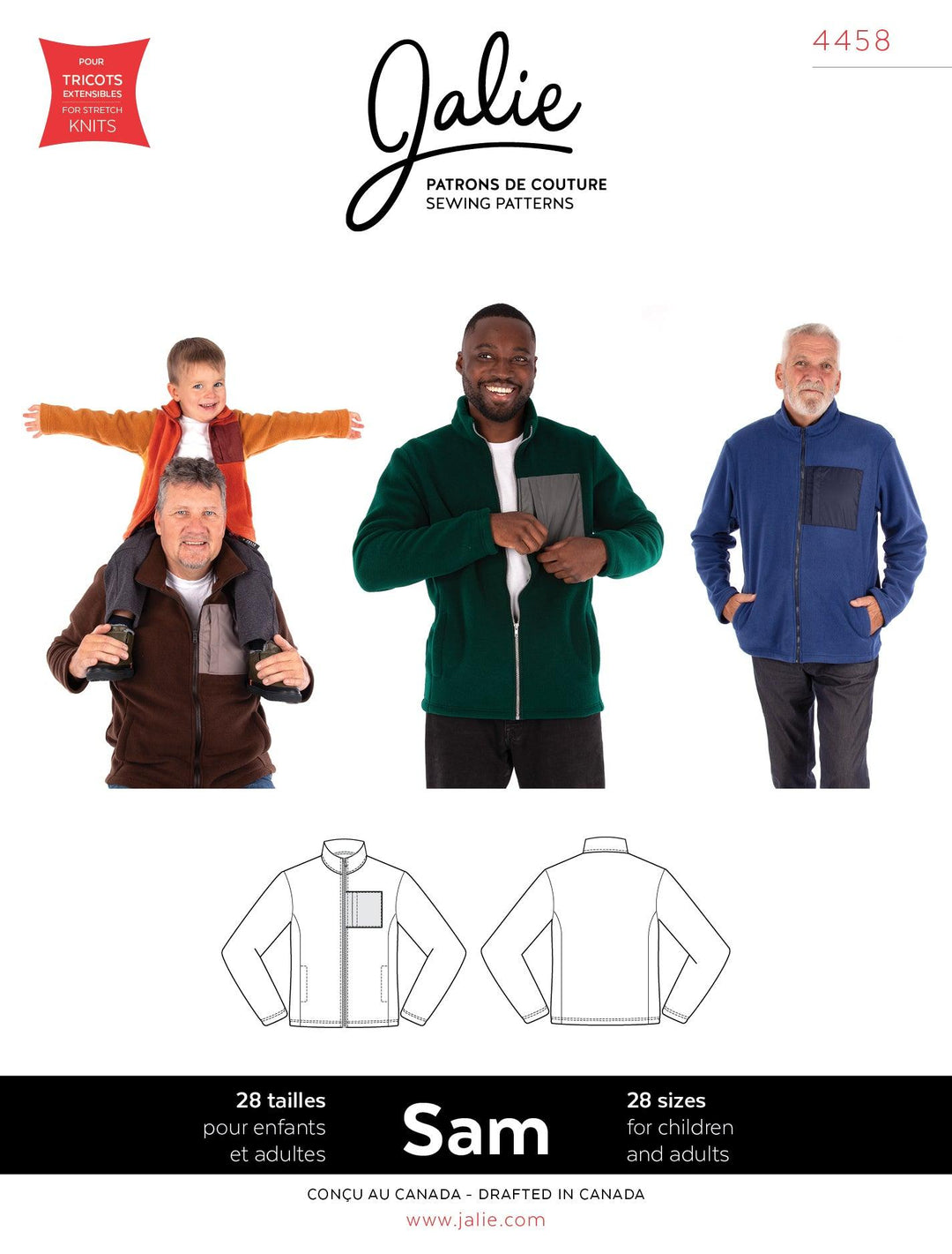 Sewing Pattern 4458 // SAM Classic fleece jacket – Jalie
