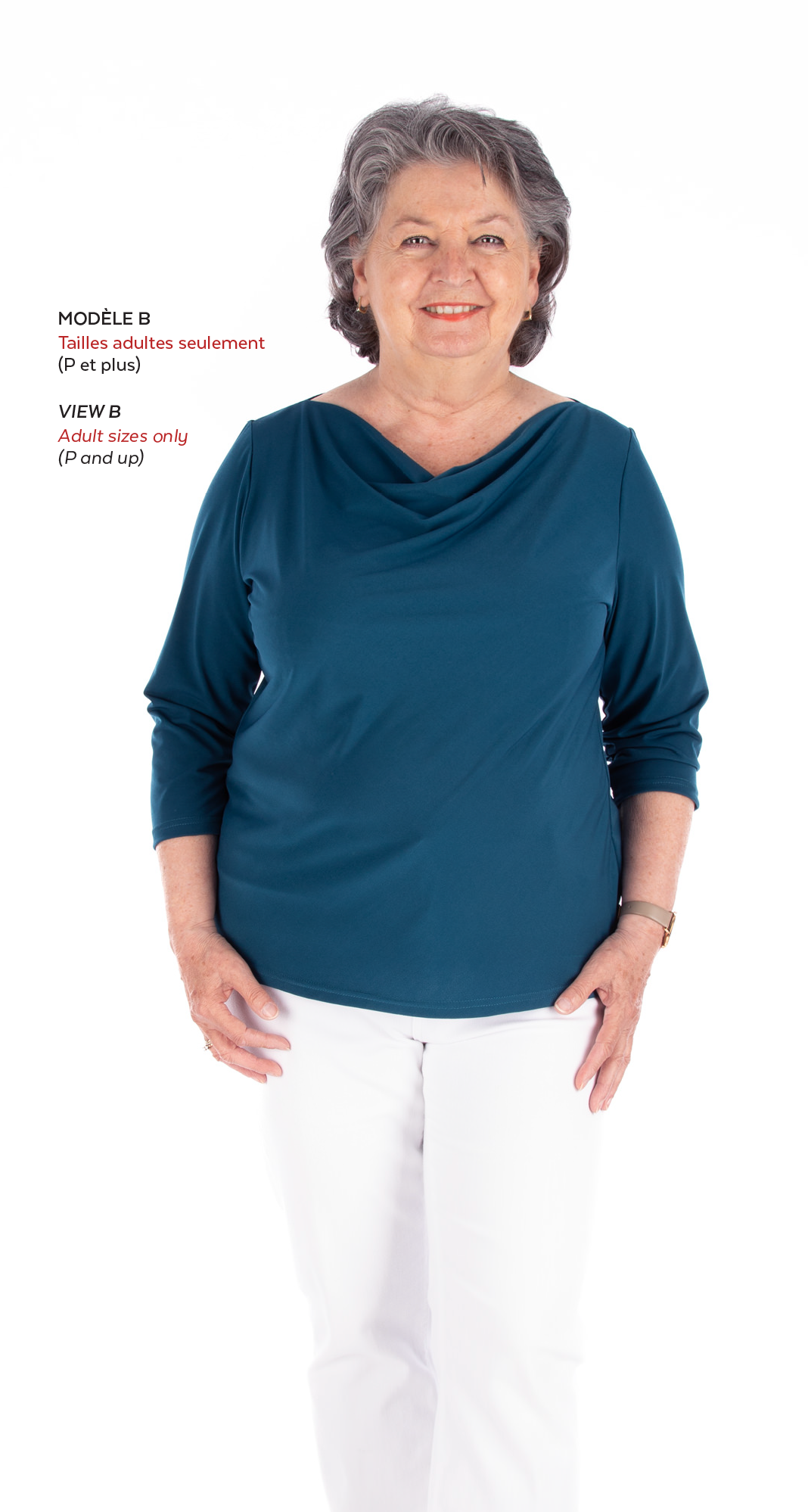 4564 // MANON T-shirts à encolure bateau ou drapée