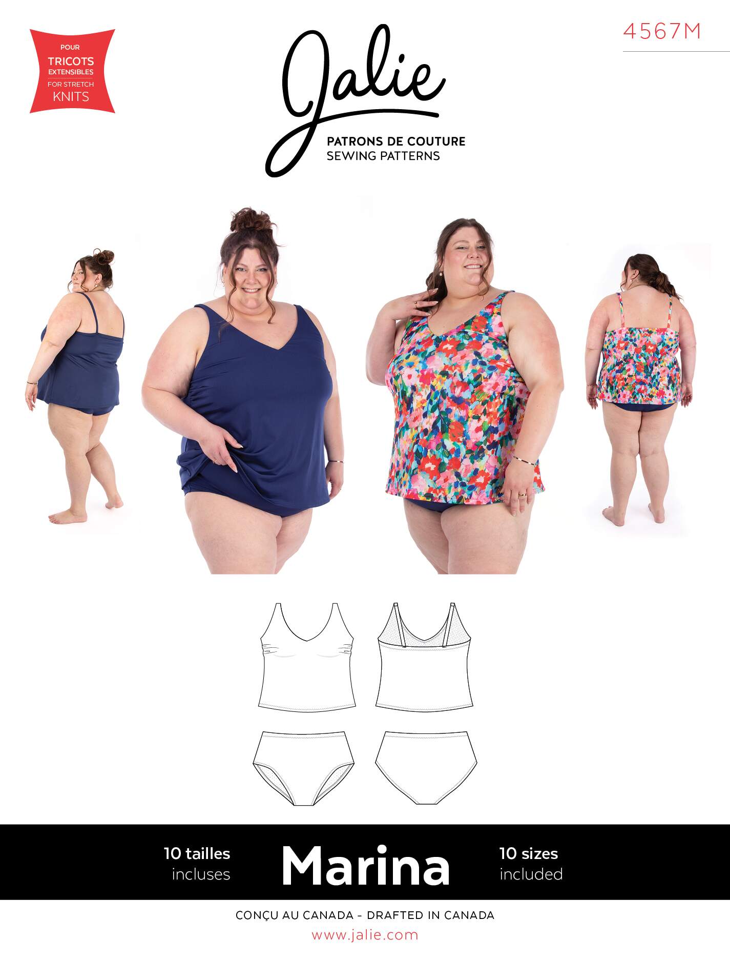 Tankini Pattern Sewing Pattern Jalie 4567 // MARINA - Tankini