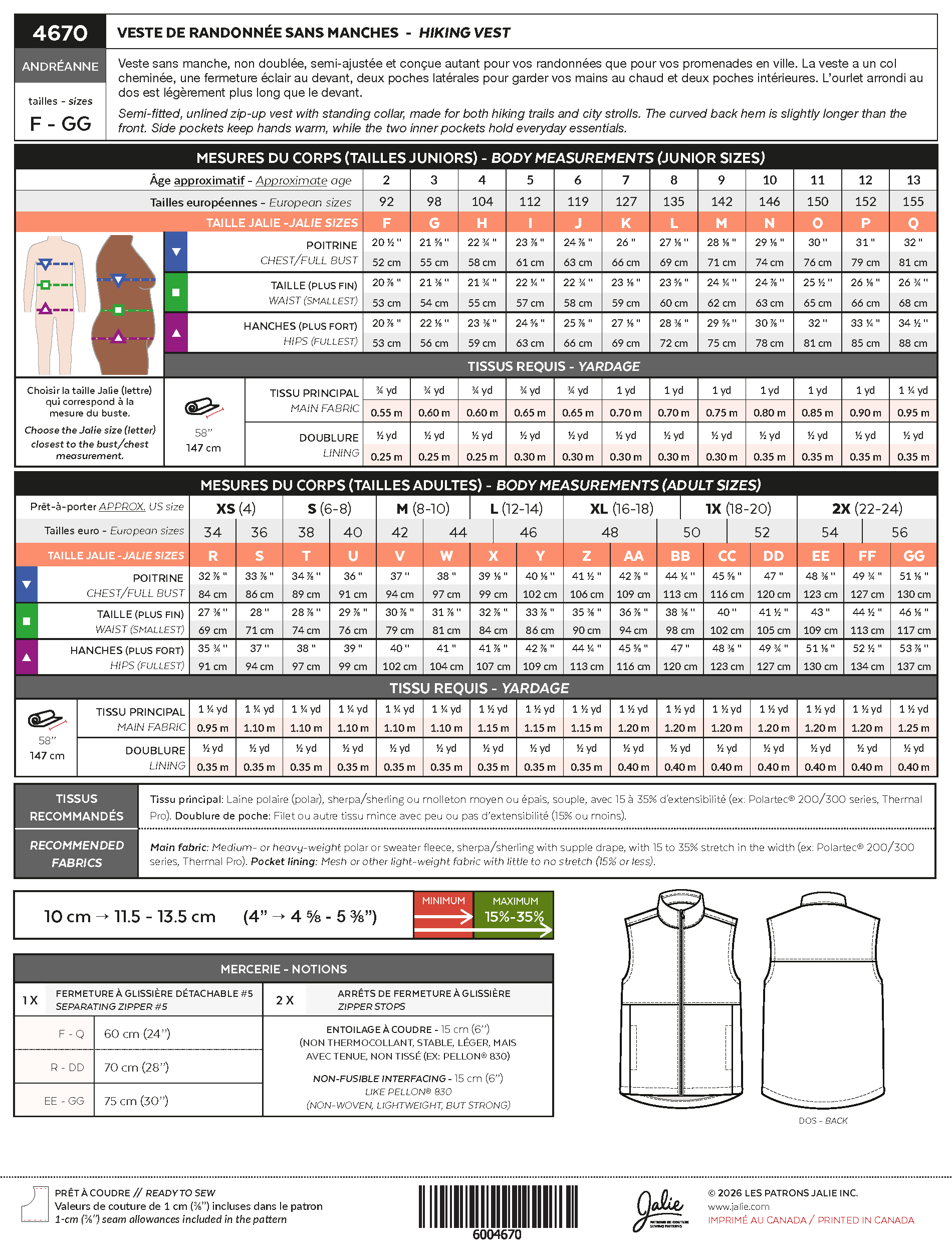 4670 // ANDRÉANNE - Veste de randonnée