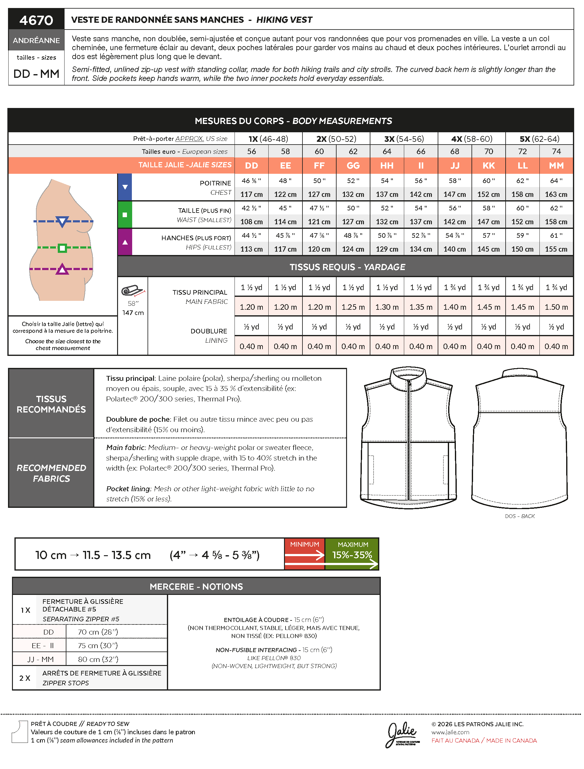 4670 // ANDRÉANNE - Veste de randonnée