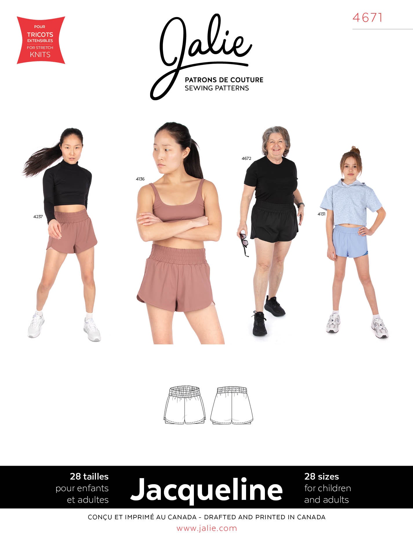 4671 // JACQUELINE - Short sport 2-en-1