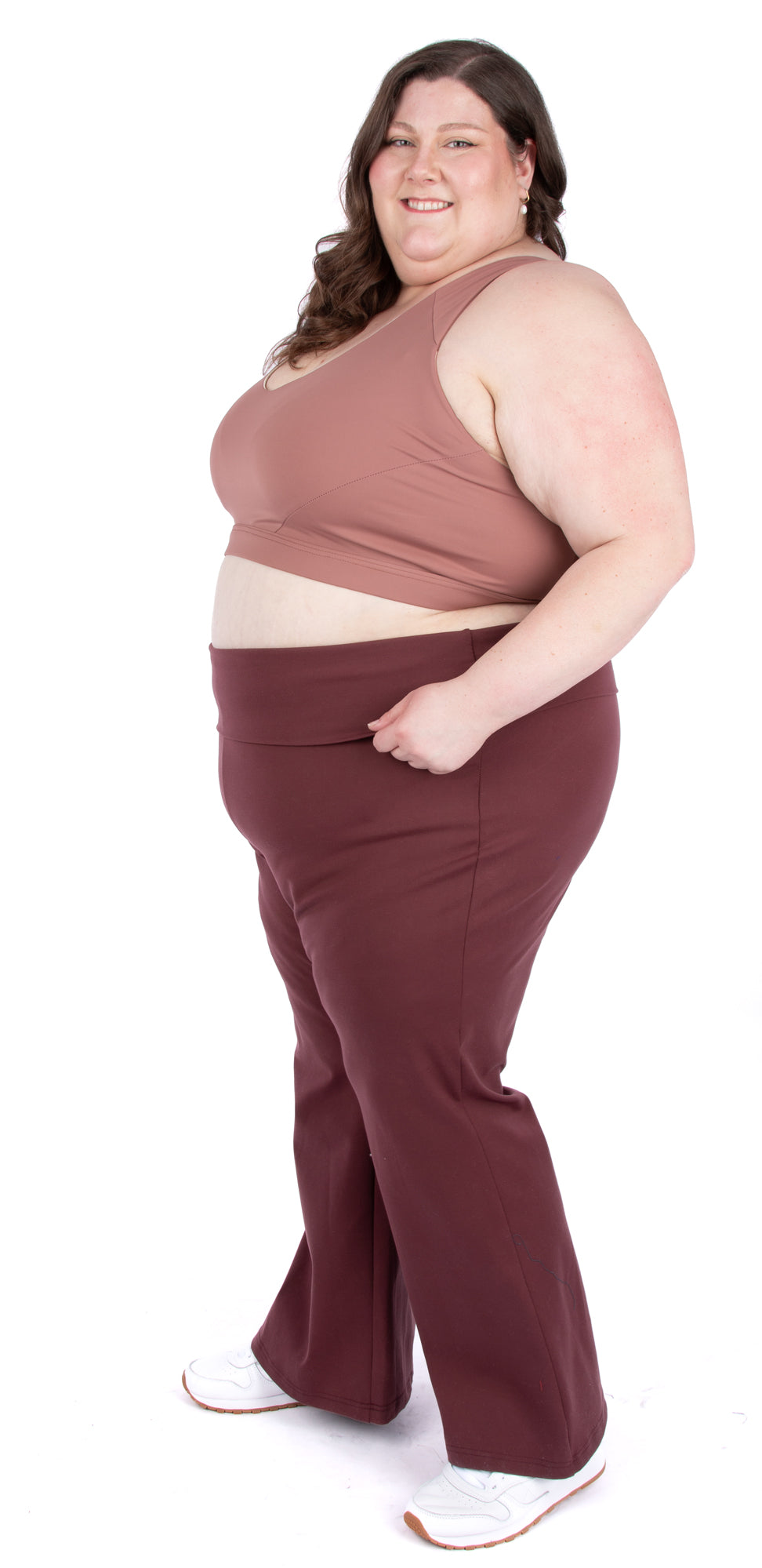 4673 // KIM Foldover waist shorts and flared pants