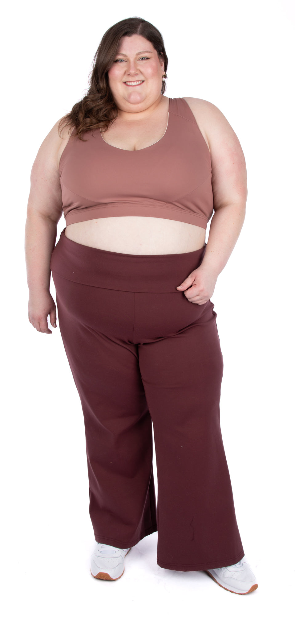 4673 // KIM Foldover waist shorts and flared pants