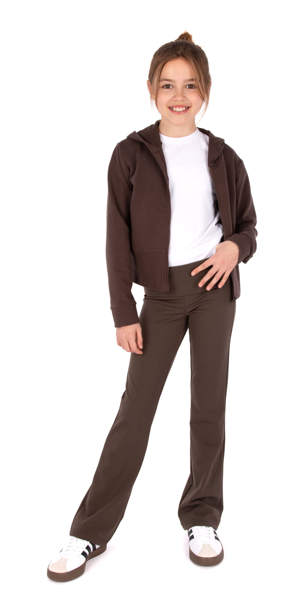 4673 // KIM Foldover waist shorts and flared pants