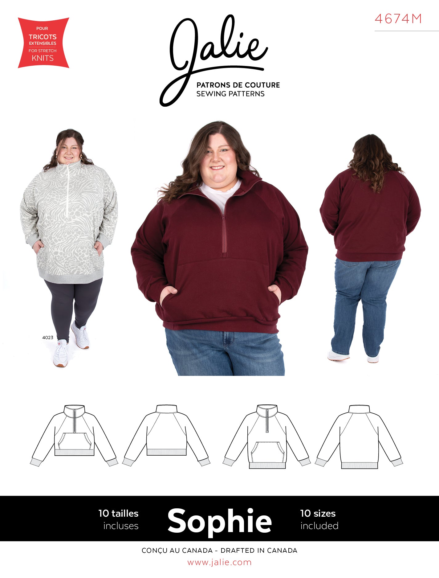 4674 // SOPHIE Half-zip sweatshirt