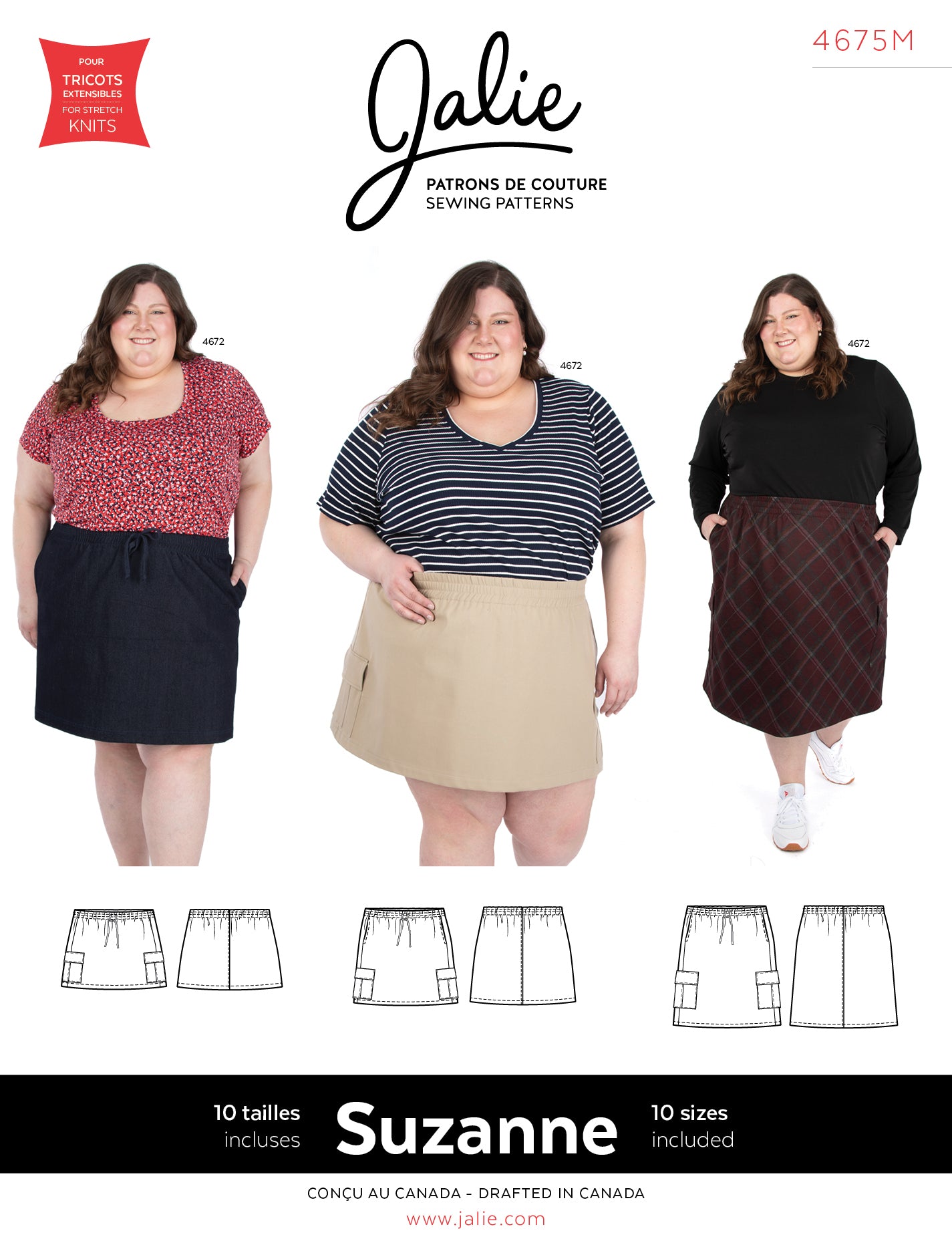 4675 // SUZANNE - Jupe cargo