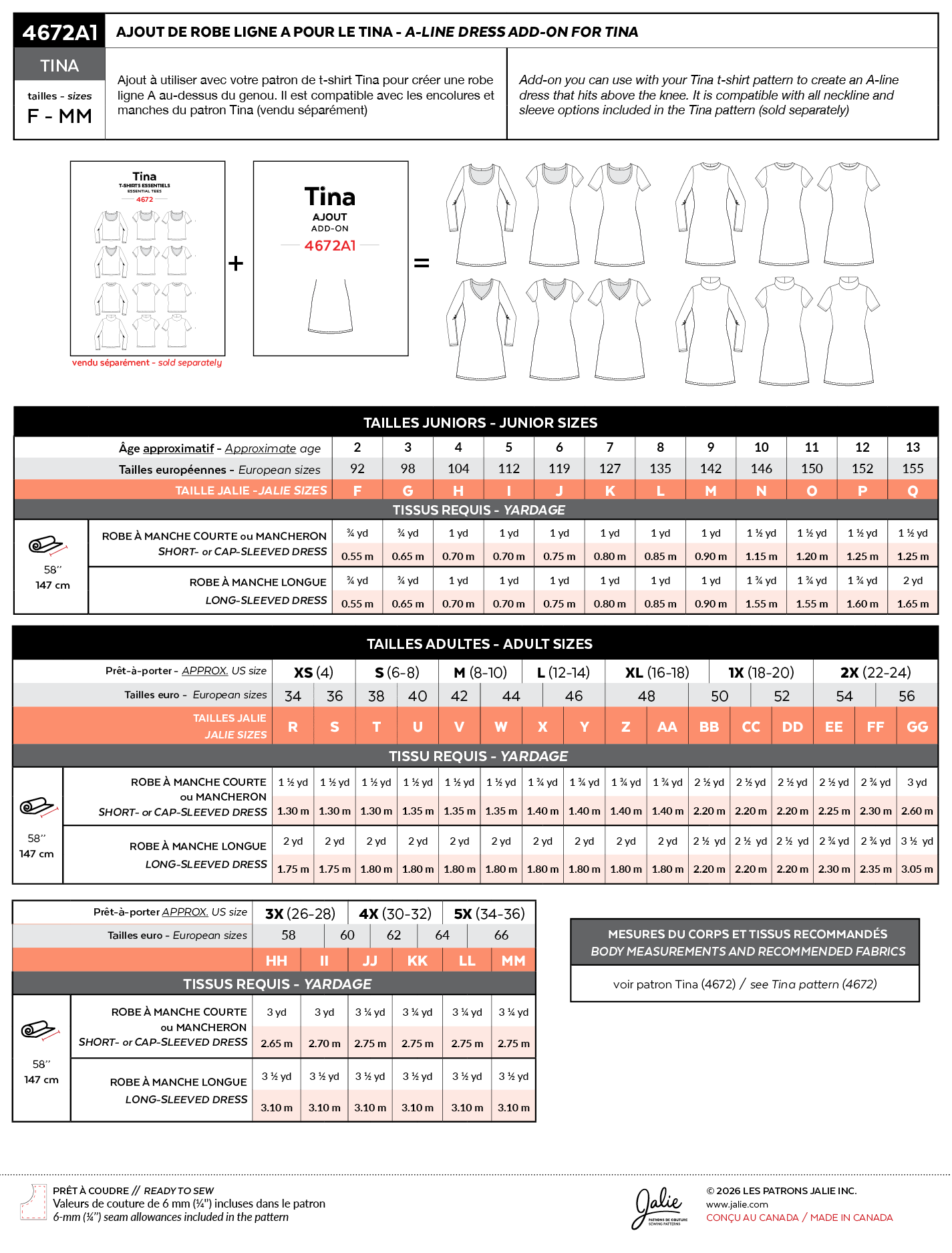 4672A // TINA - Ajout pour robe