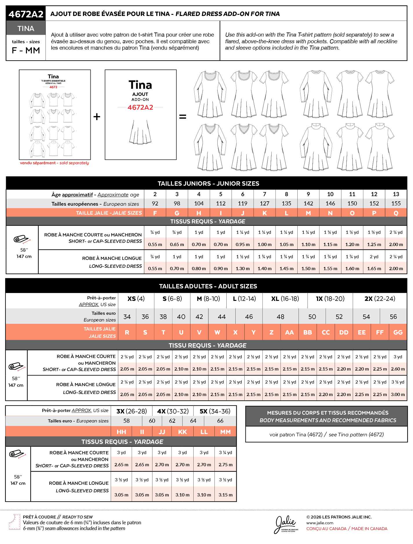 4672A // TINA - Ajout pour robe