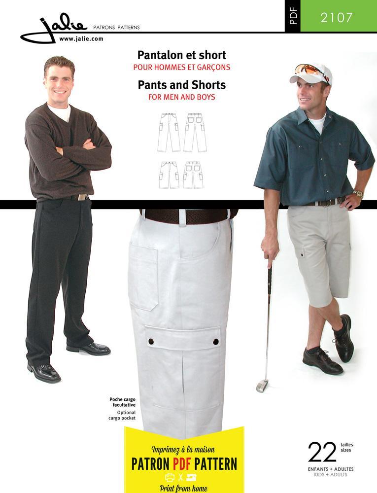 Jalie 2107 - Jeans / Trouser Pattern for Boys and Men