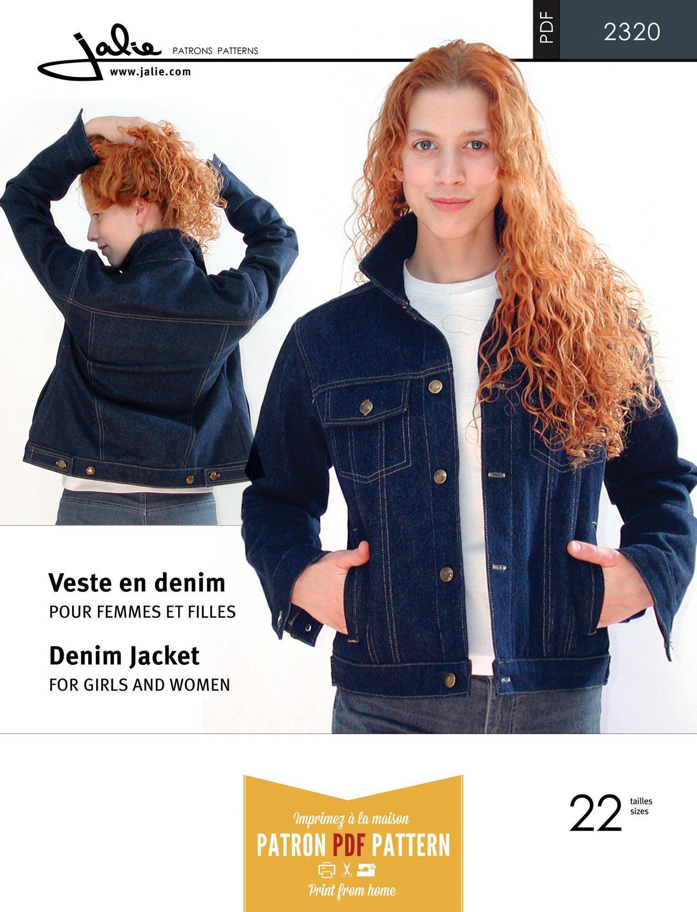 Sewing Pattern Jalie 2320 - Denim Jacket