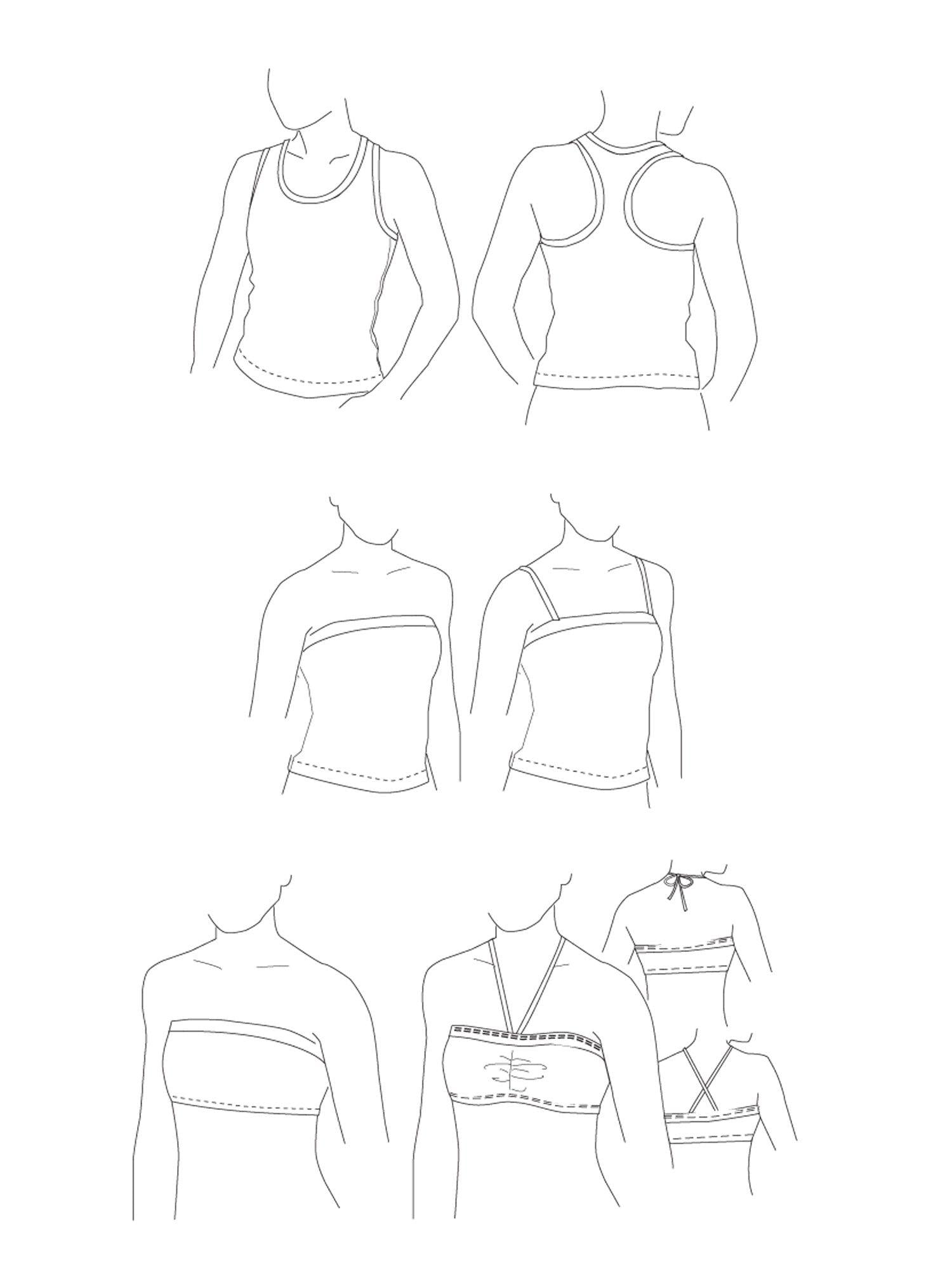 Sew A Cleavage Coverage · How To Make A Strapless Top · How To by saltybkk