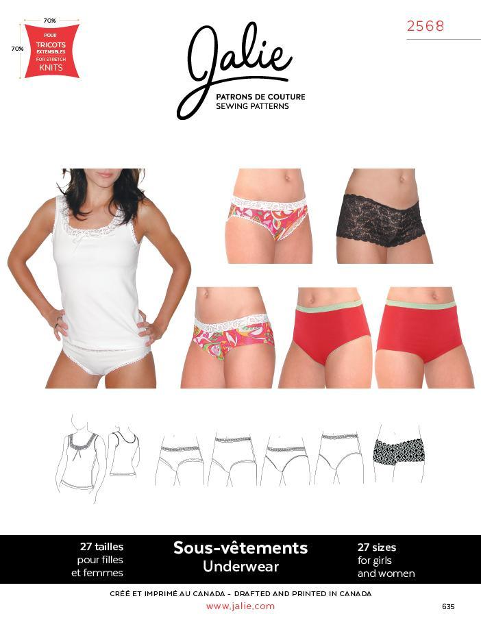 Sewing pattern Jalie 2568 - Underwear