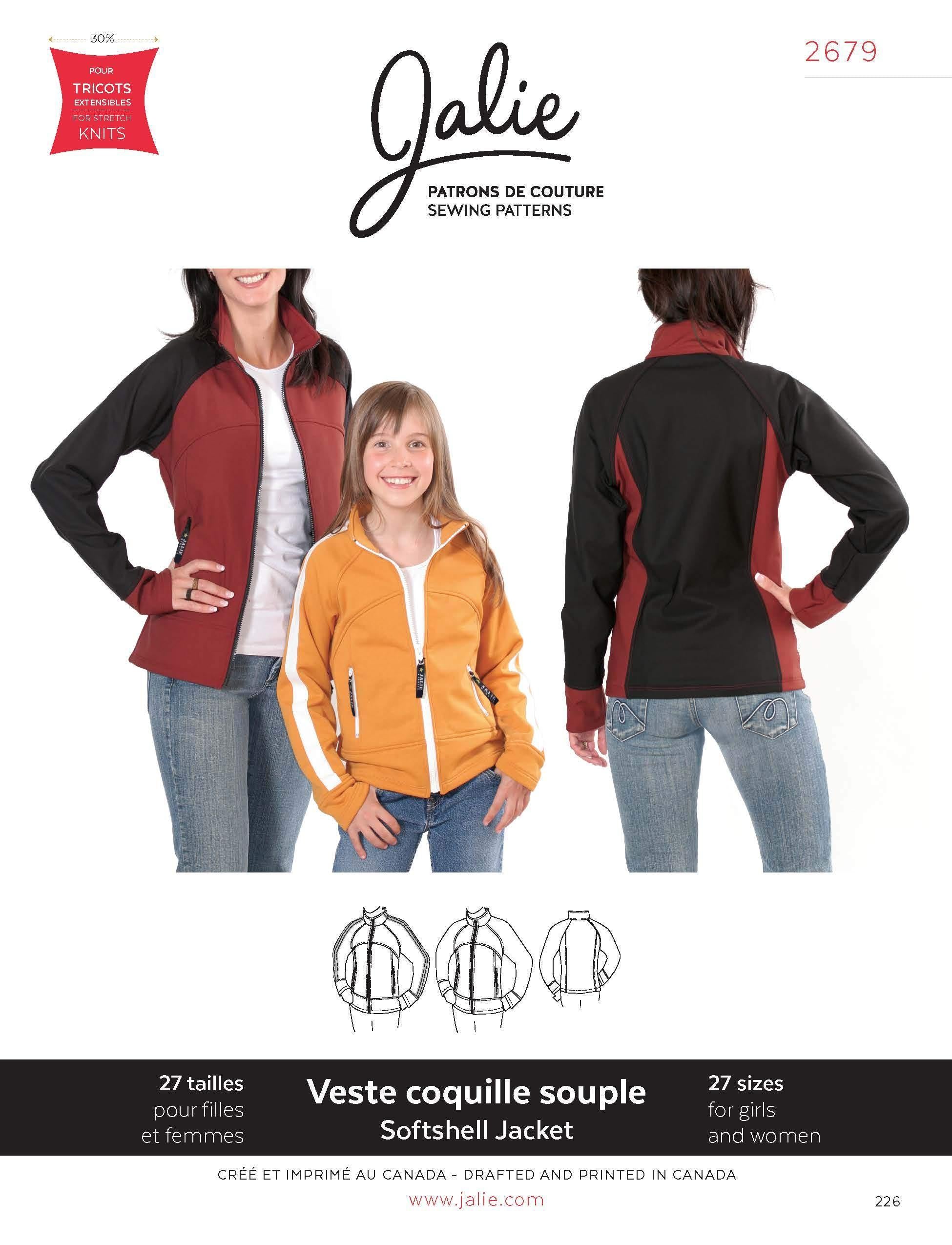 Jalie 2679 - Softshell Jacket Pattern for Girls and Women