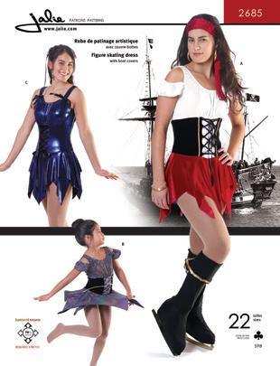 Sewing Pattern Jalie 2685 Pirate Skating Dress