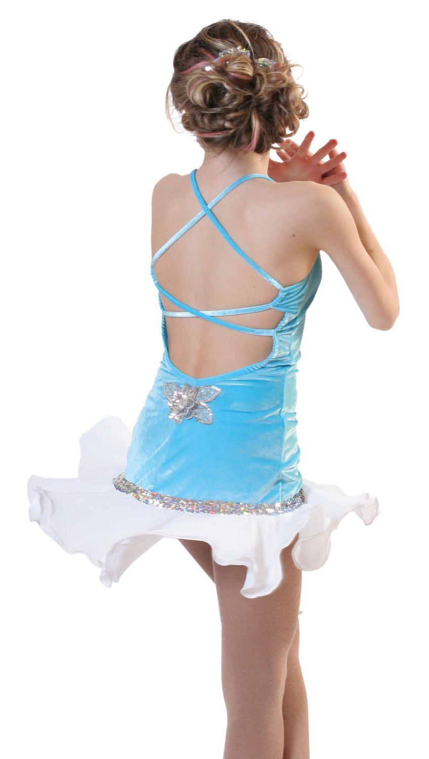 Jalie 2789 - Laced-up back skating dress with chiffon skirt