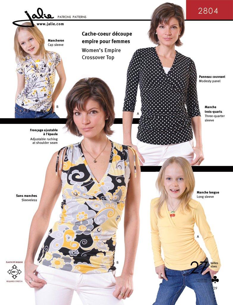 Sewing Pattern Jalie 2804 - Empire Crossover Top