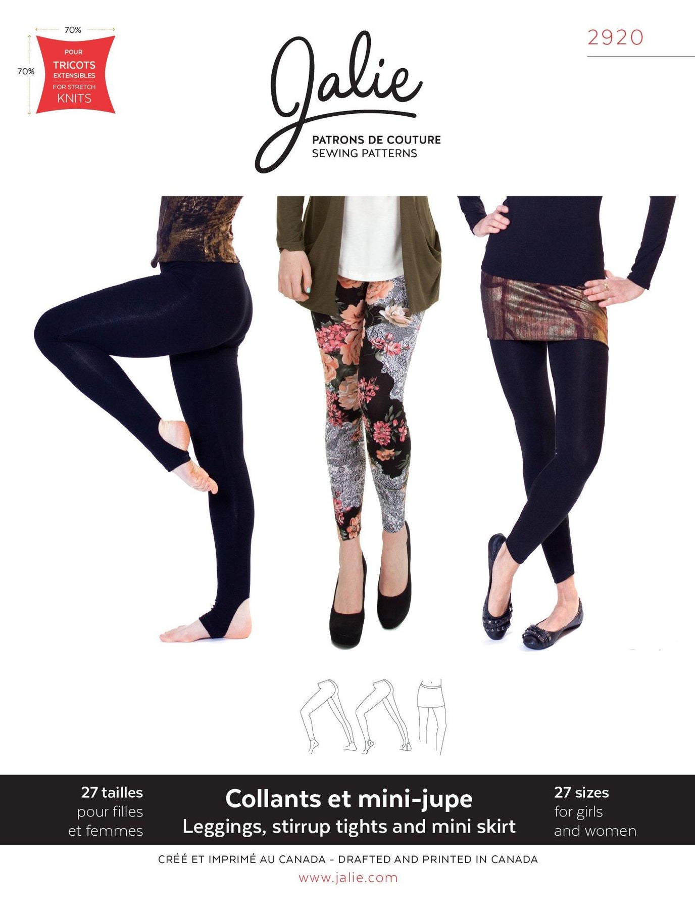 Sewing Pattern Jalie 2920 Leggings Stirrup Tights And Mini Skirt sewing-pattern-jalie-2920-leggings-stirrup-tights-and-mini-skirt