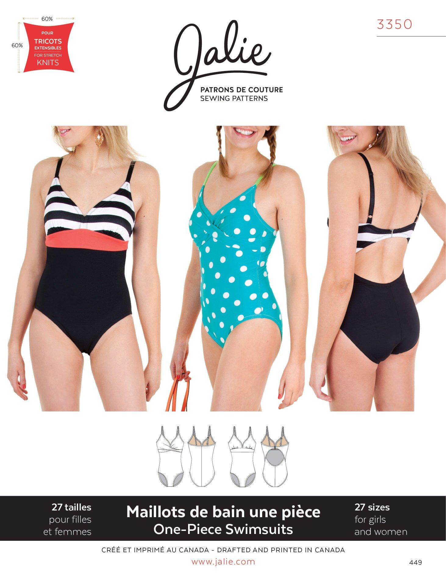 Tick overseas ethical Sewing Pattern Jalie 3350 - One-Piece Swimsuits