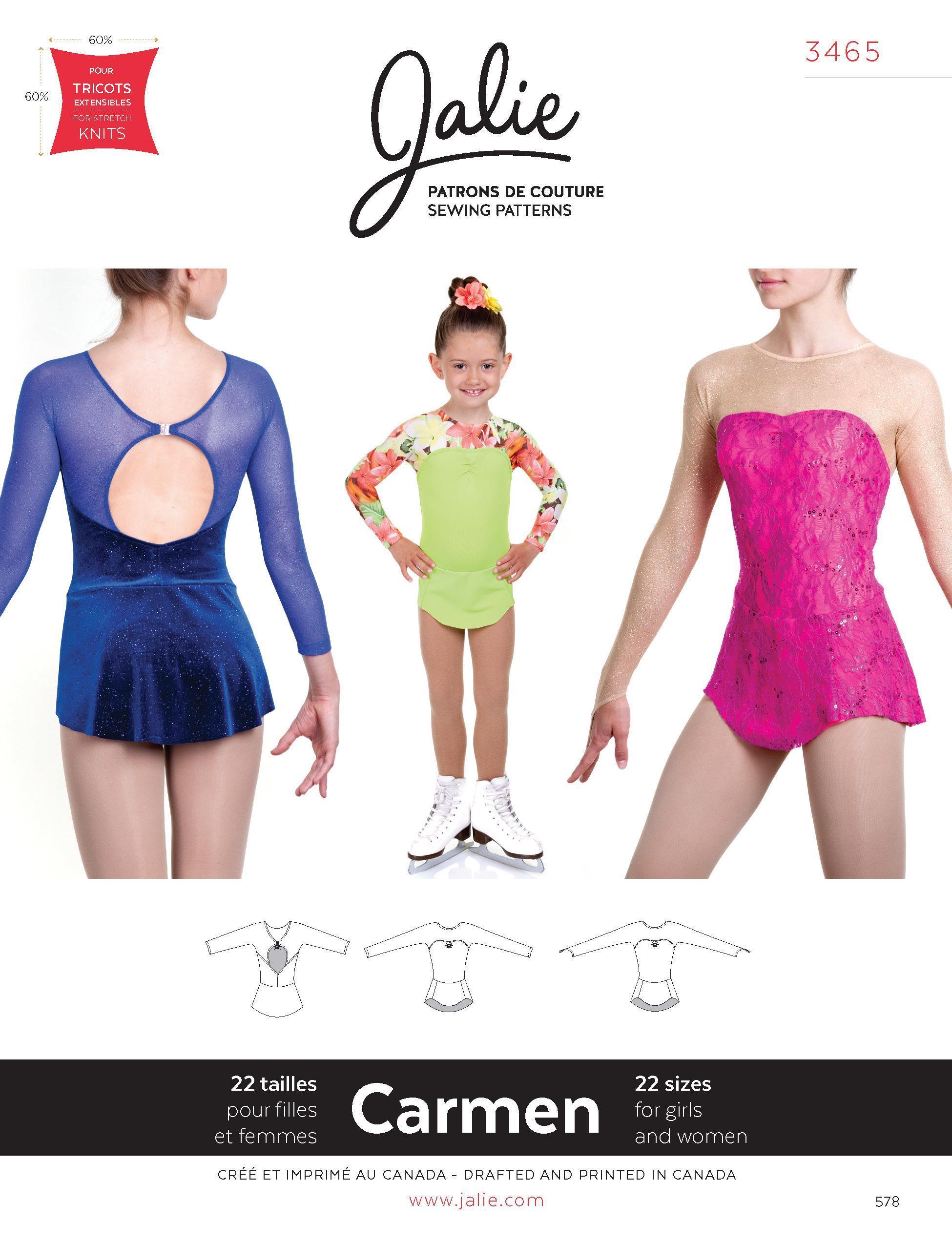 Jalie 3465 - Carmen Skating Dress Pattern Cover