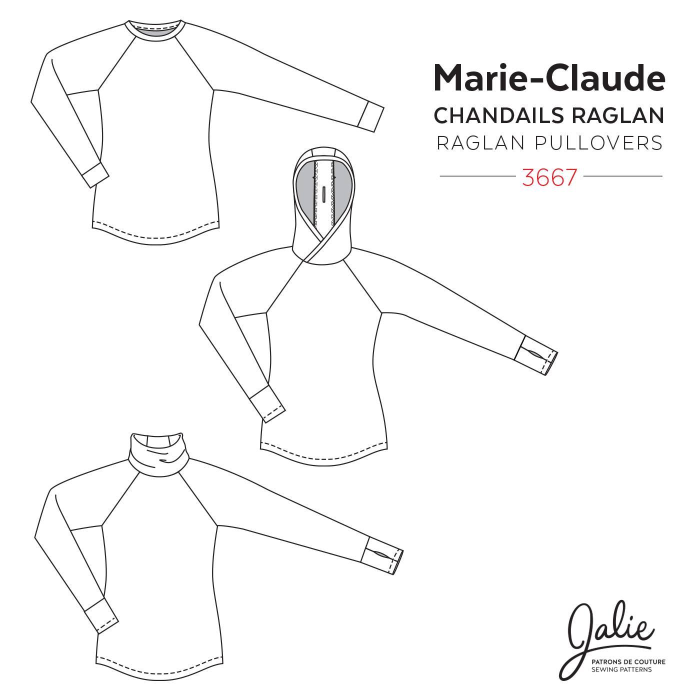 Jalie 3667 - MARIE-CLAUDE - Line Drawings