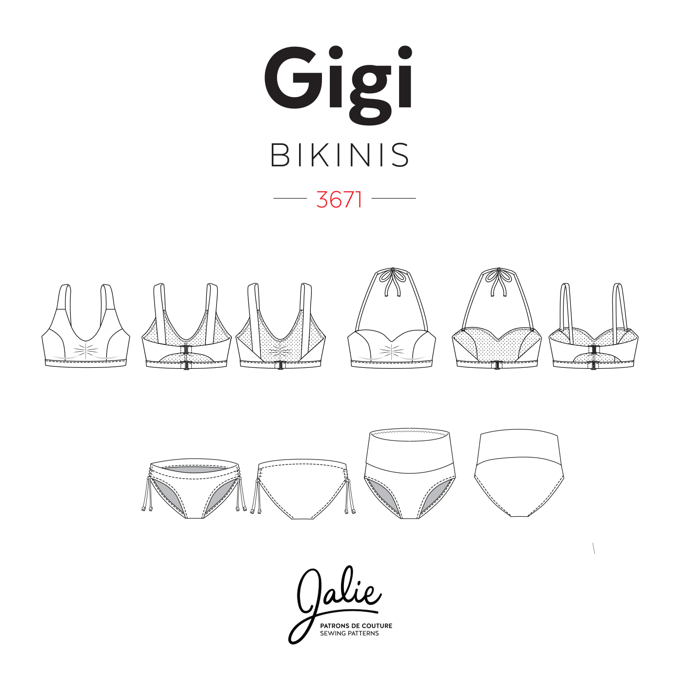 Jalie 3671 - GIGI - Line Drawings