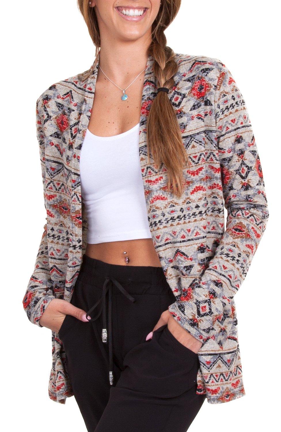 Jalie 3677 - HÉLÈNE - Shawl Collar Cardigan in a Printed Sweater Knit