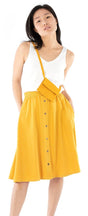 Jalie 4017 - GENEVIÈVE - Button front skirt (knee-length) and pouch for women (with MICHELLE tank)