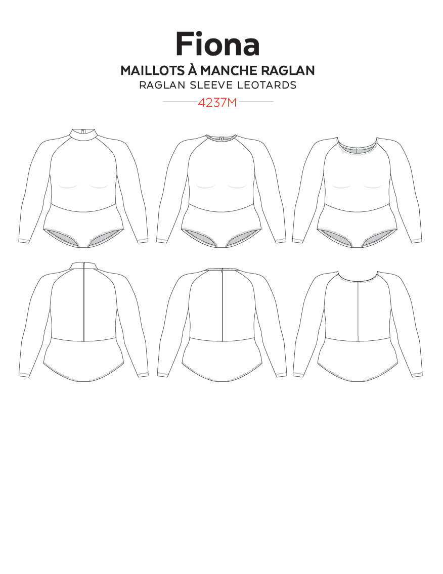 Sewing Pattern Jalie 4237 // FIONA - Raglan sleeve leotards