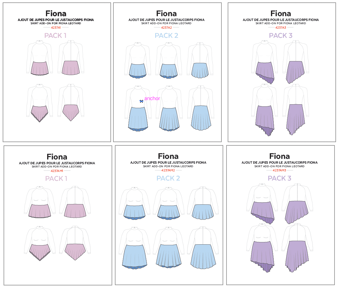 4349a // Pants add-ons for the FIONA and EMMA leotards