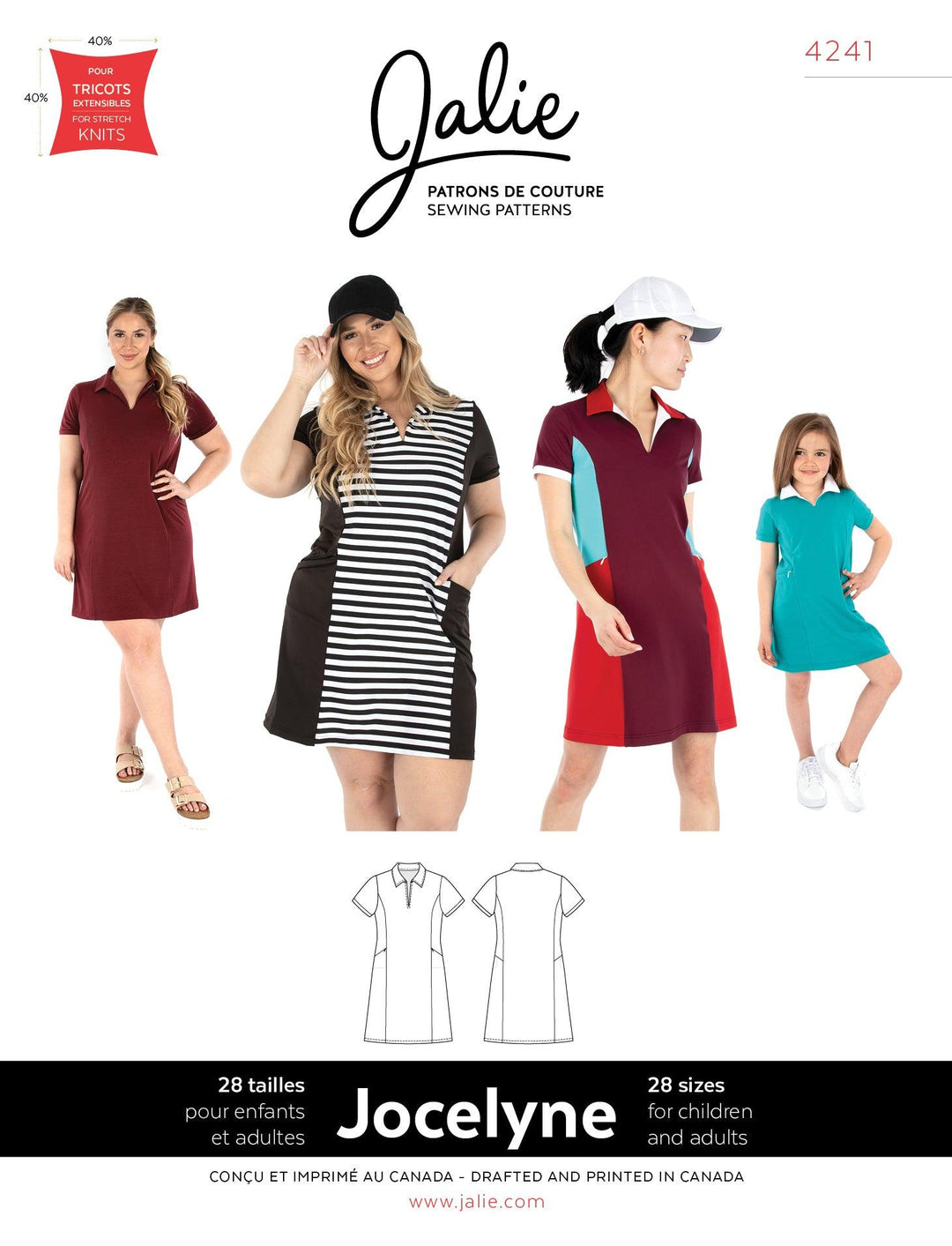 Sewing Pattern Jalie 4241 // JOCELYNE Polo dress